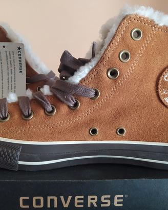 converse all star alte pelle camoscio n. 42 nuove