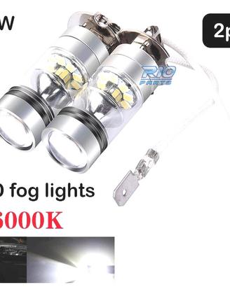 KIT DI LAMPADE ANTI-FOSCHIA A LED H3 100W CANBUS