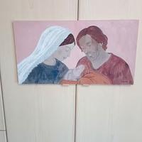 Quadro olio su cartoncino con cornice.