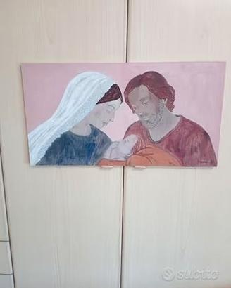 Quadro olio su cartoncino con cornice.