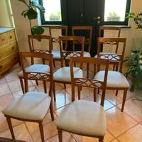 Sedie in legno da interno con cuscino imbottito