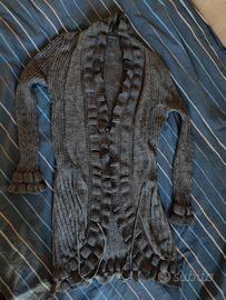 Lana made in Italy - Cardigan lungo da donna 