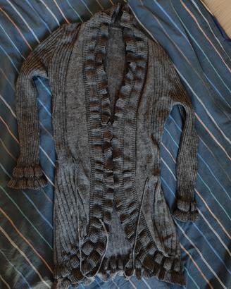 Lana made in Italy - Cardigan lungo da donna 