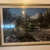 Grande quadro con cornice, vetro e puzzle 3000p
