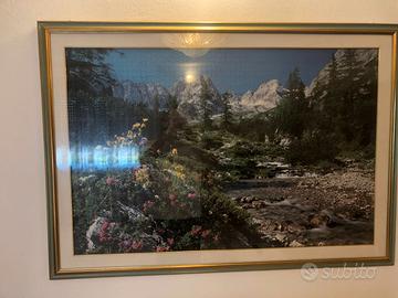 Grande quadro con cornice, vetro e puzzle 3000p