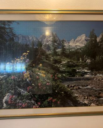 Grande quadro con cornice, vetro e puzzle 3000p