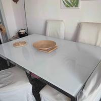 Tavolo IKEA TORSBY cromato/lucido bianco, 135x85