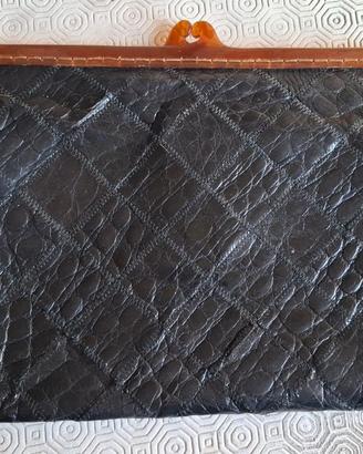 Pochette Vintage Nera a Mano / Sotto braccio 