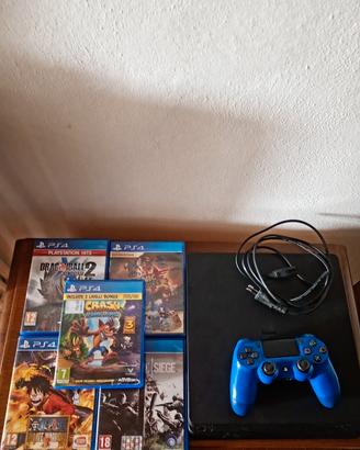 PS4 Slim + Controller + 5 giochi + alimentatore