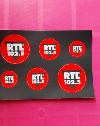 Adesivi radio RTL 102.5 vintage