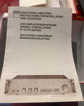 Manuale Nad 3020  originale