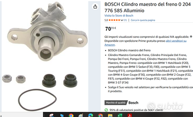 pompa freni bosch per BMW varie serie LEGGI !