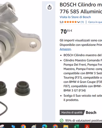 pompa freni bosch per BMW varie serie LEGGI !