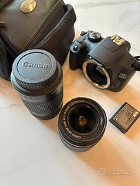 Eos 1300d + 18-55mm + 55-250mm + borsa