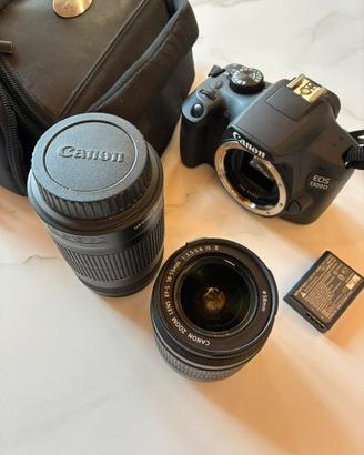 Eos 1300d + 18-55mm + 55-250mm + borsa