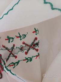 camicia da notte in lino ricamata 