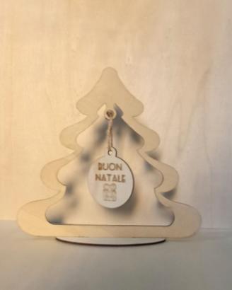 Alberelli artigianali di natale in compensato