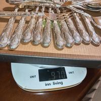 Servizio posate dolce vintage in argento 800/1000