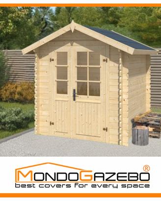 Topazio casa legno 210x210 in 28 mm gazebo casetta