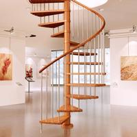 SCALA A CHIOCCIOLA 160CM IN LEGNO DI FAGGIO