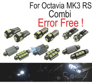 KIT 13 LAMPADE LED INTERNE PER SKODA OCTAVIA 3 MK 