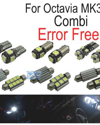 KIT 13 LAMPADE LED INTERNE PER SKODA OCTAVIA 3 MK 