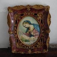 Quadro luminoso madonna con bambino