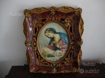 Quadro luminoso madonna con bambino