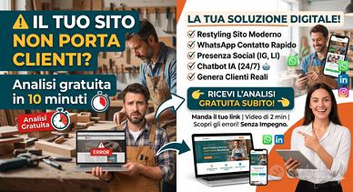 Il tuo sito non porta clienti? Analisi gratis