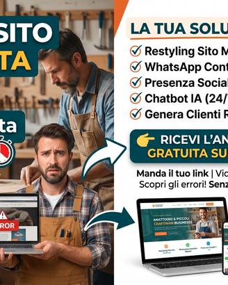 Il tuo sito non porta clienti? Analisi gratis