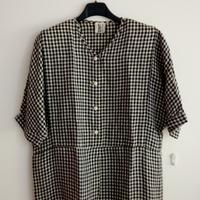 Camicia vintage a quadretti bianchi e neri