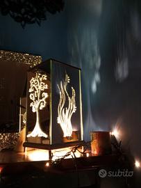 Opera D'arte specchio intagliato a mano 