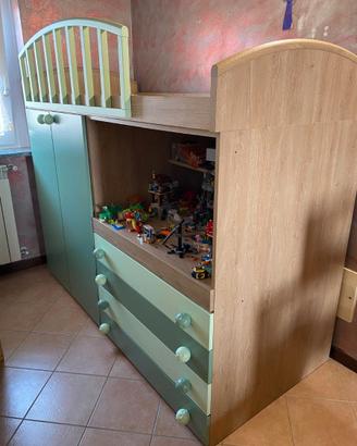 Letto singolo soppalco