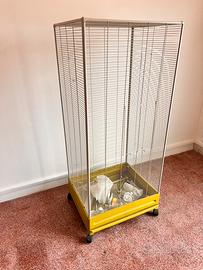Voliera NUOVA, smaltata, CON ACCESSORI