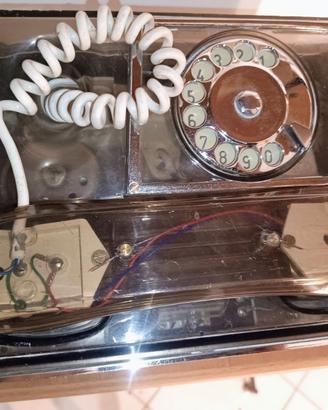 Telefono con scocca trasparente anni' 60-'70