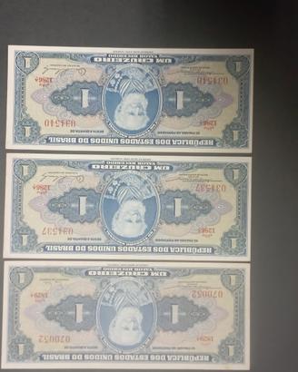 Lotto di 5 banconote Brasiliane vintage