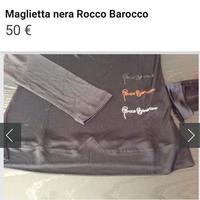 Maglietta nera taglia 46 Rocco Barocco