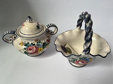 Zuccheriera e porta dolci Ceramica D’Arte Castelli