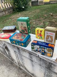 Scatole di latta vintage