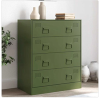 CREDENZA VERDE OLIVA IN ACCIAIO