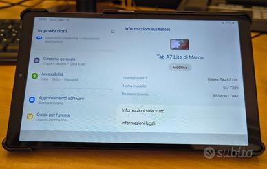 Tablet Samsung A7 Lite 8.7" SM-T220 4/64 GB WiFi