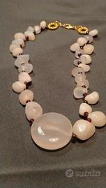 Collana di quarzo e pietre di luna