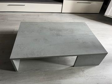 Tavolino basso da salotto, grigio chiaro e moderno