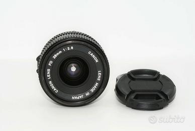Canon FD 28 mm f 2.8, tappi
