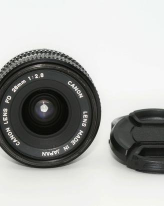 Canon FD 28 mm f 2.8, tappi