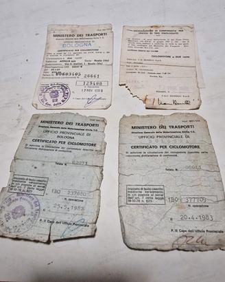 documenti motocicli