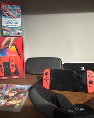 Nintendo switch oled rossa