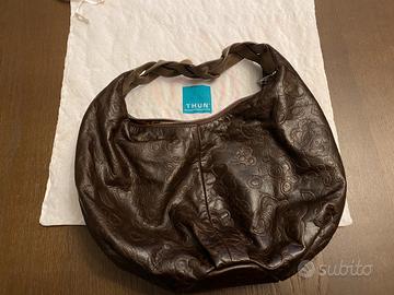 Borsa in pelle marrone THUN da tracolla