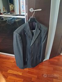 abito uomo gessato grigio