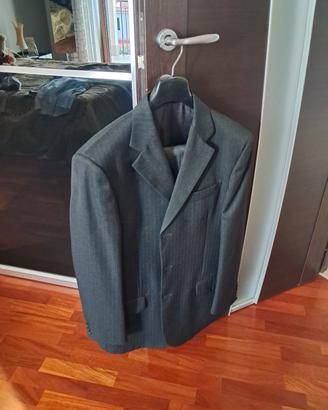 abito uomo gessato grigio